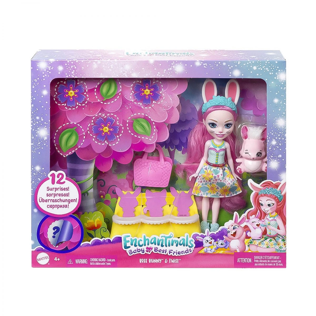 MATTEL ENCHANTIMALS BABY BEST FRIEND BREE BUNNY & TWIST HLK83/HLK85