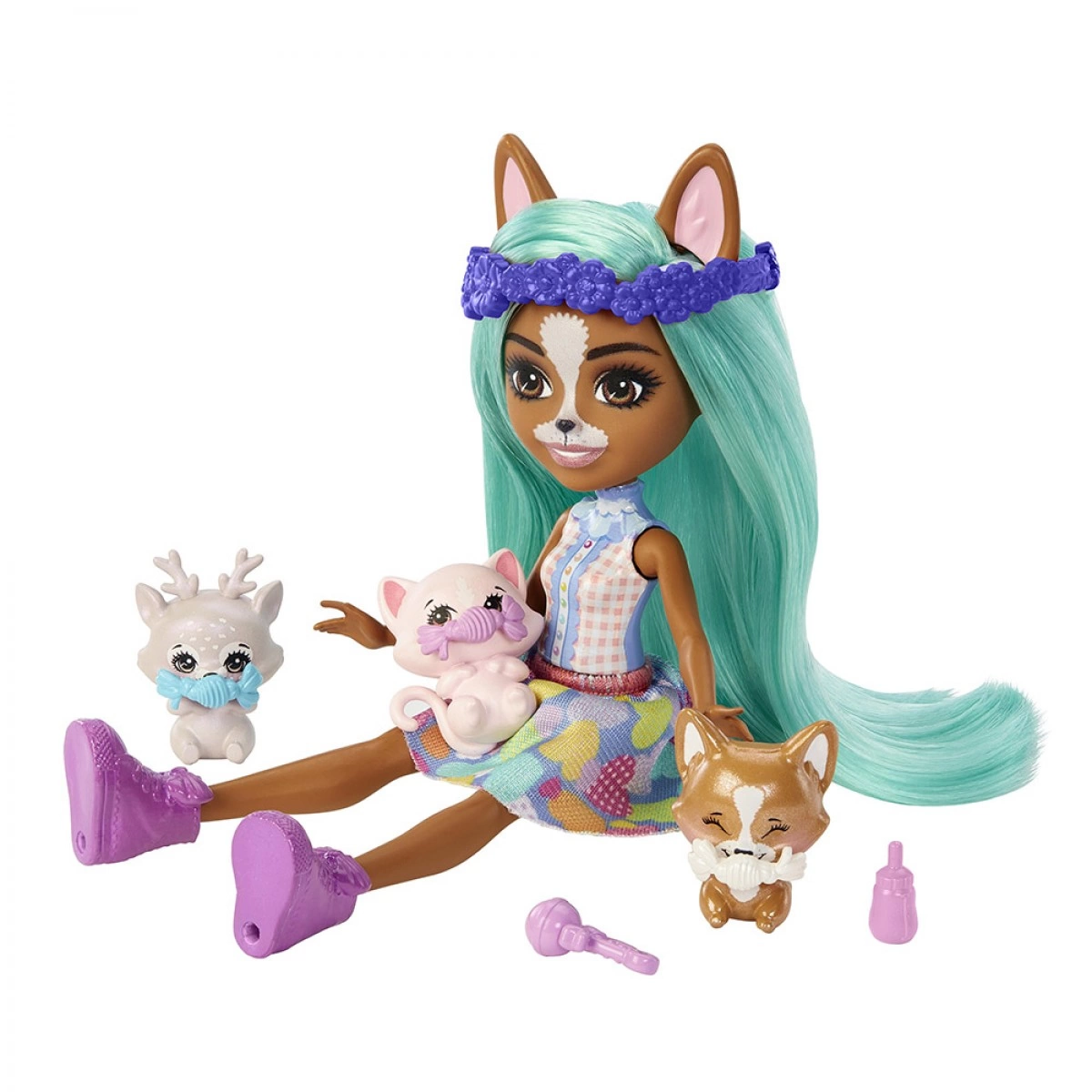 MATTEL ENCHANTIMALS BABY BEST FRIEND CRIZIA CORGI & SHOW HLK83/HLK86