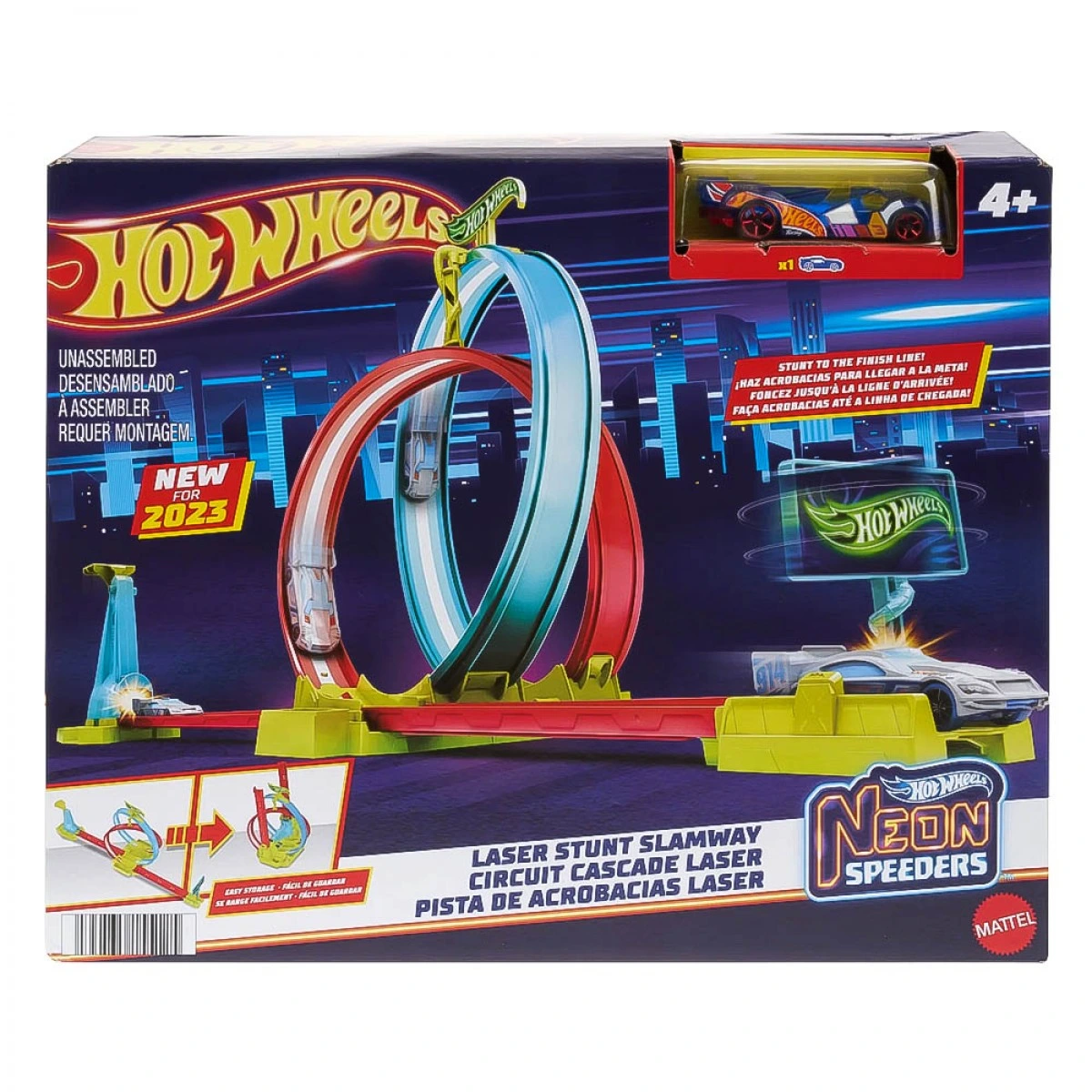 MATTEL HOT WHEELS ΠΙΣΤΑ NEON SPEEDERS LASER STUNT SLAMWAY HPC05