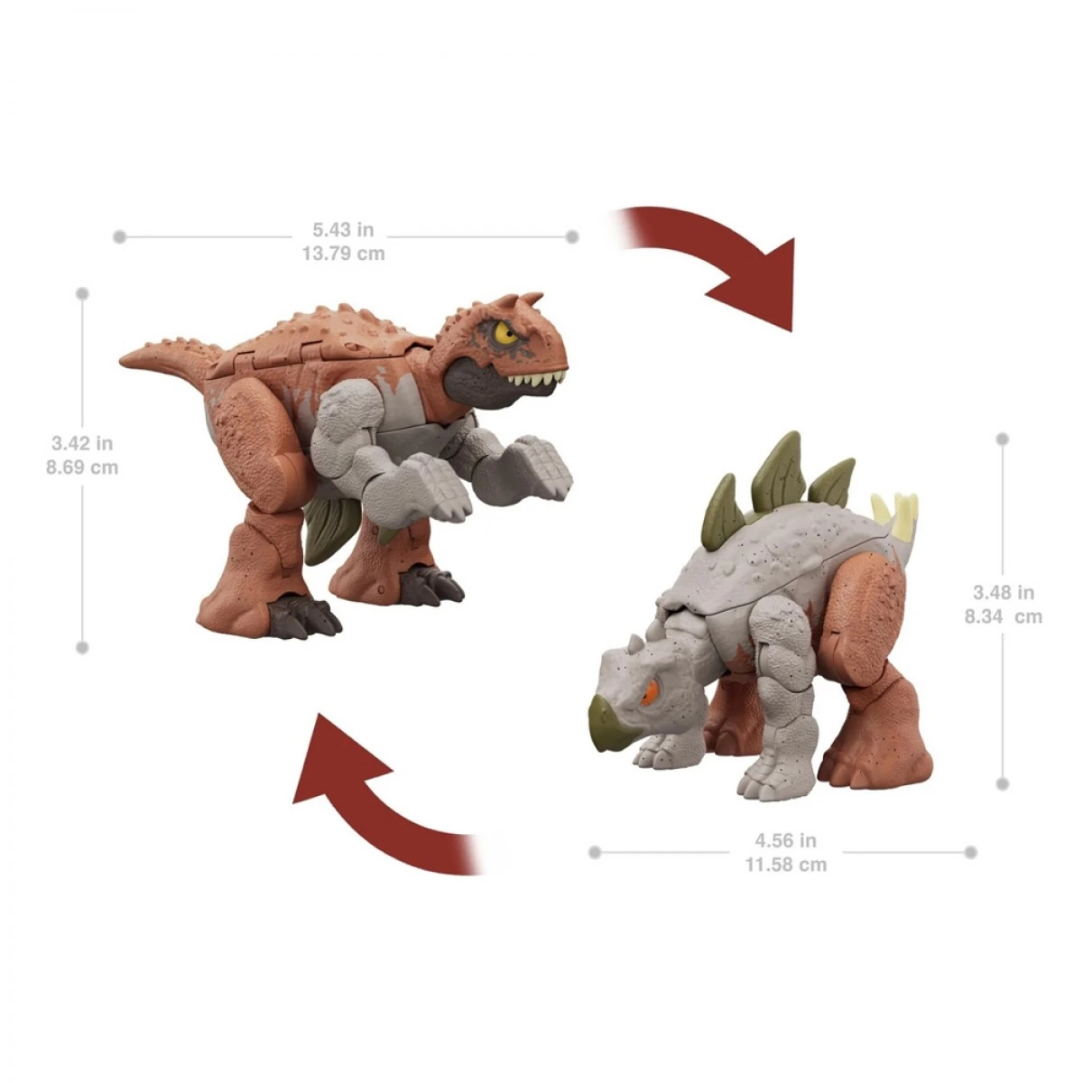 MATTEL JURASSIC WORLD 2 ΣΕ 1 CARNOTAURUS & STEGOSAURUS HLP05/HLP07