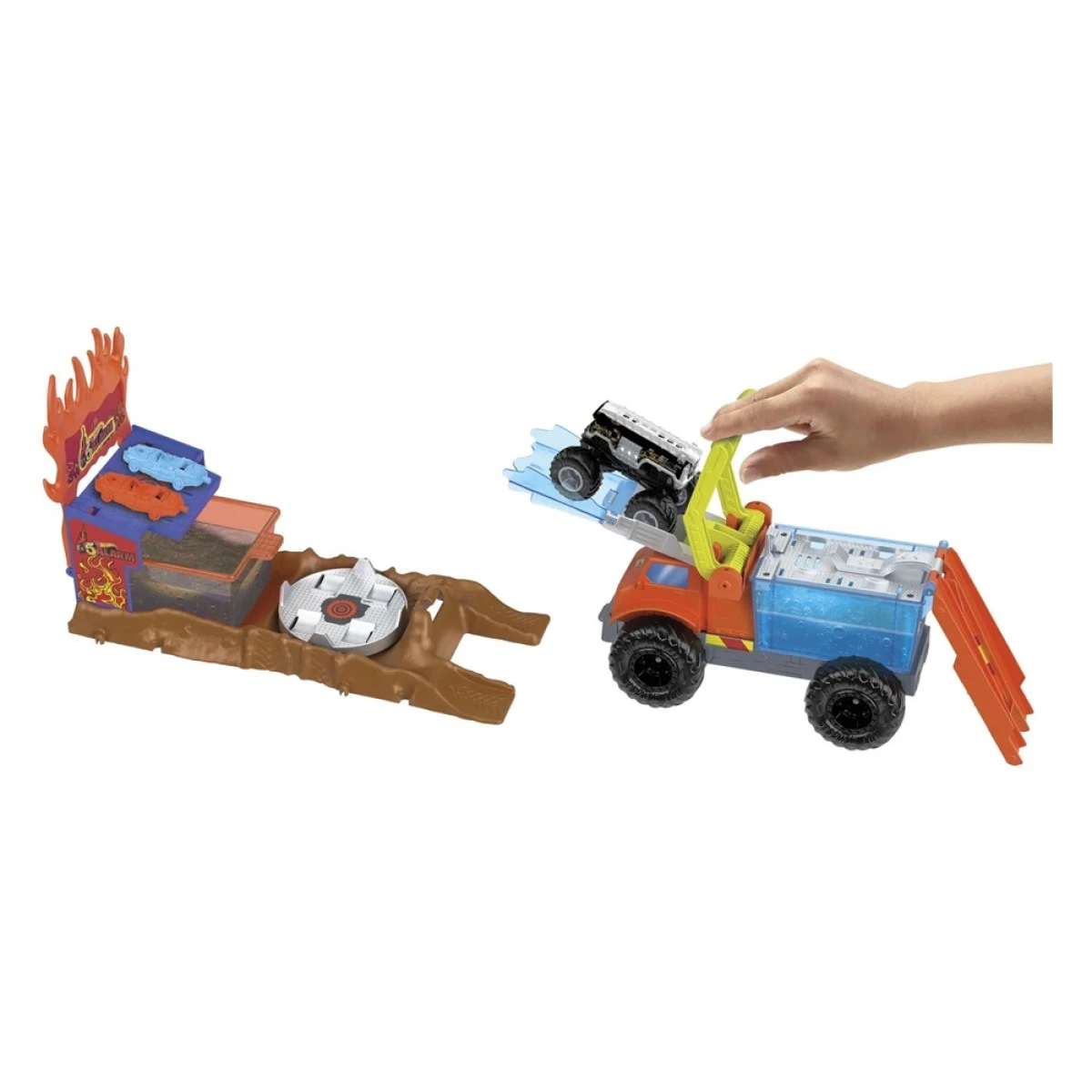 MATTEL HOT WHEELS MONSTER TRUCK ΣΕΤ ΧΡΩΜΟΚΕΡΑΥΝΩΝ ΠΥΡΟΣΒΕΣΤΙΚΟ HPN73