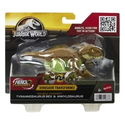 MATTEL JURASSIC WORLD 2 ΣΕ 1 TYRANNOSAURUS REX & ANKYLOSAURUS HLP05/HLP06