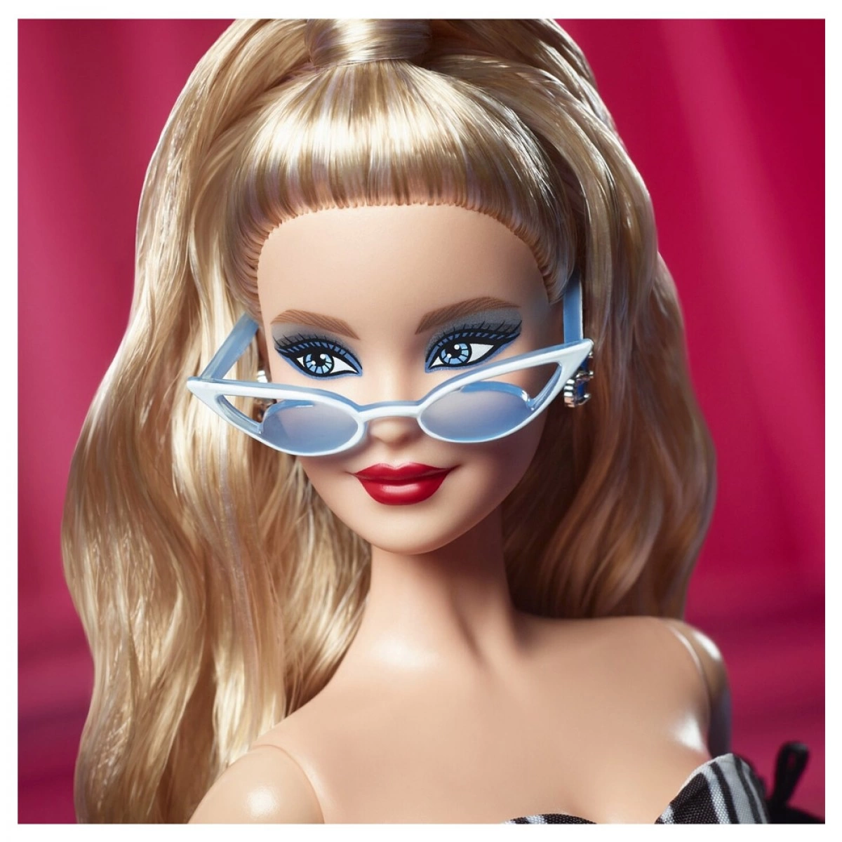 MATTEL BARBIE ΑΣΠΡΟΜΑΥΡΟ ΦΟΡΕΜΑ 65 ΧΡΟΝΙΑ HRM58