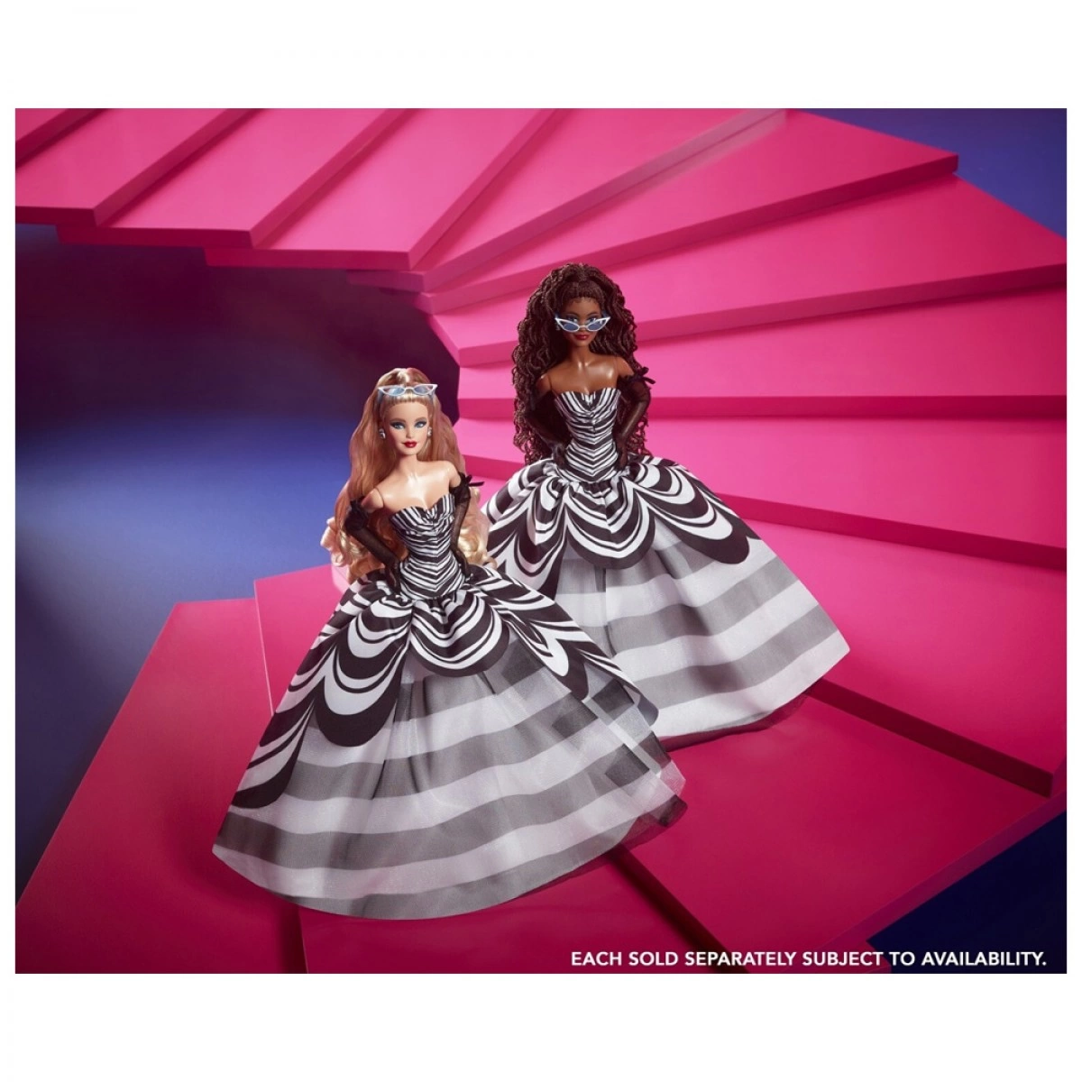 MATTEL BARBIE ΑΣΠΡΟΜΑΥΡΟ ΦΟΡΕΜΑ 65 ΧΡΟΝΙΑ HRM58