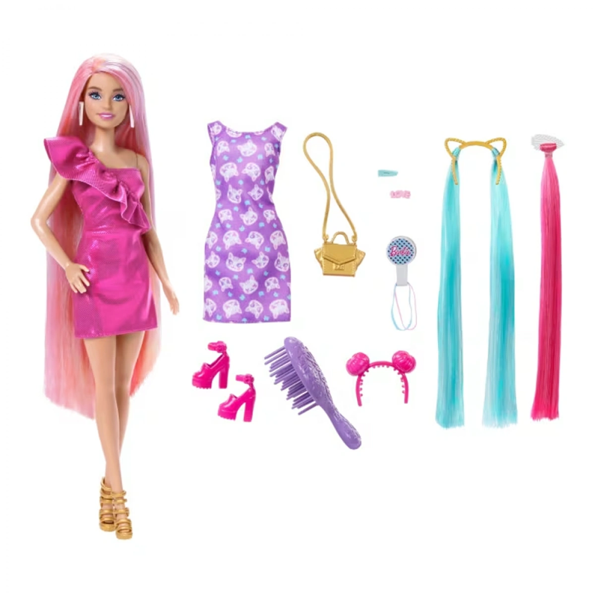 MATTEL BARBIE ΠΟΛΥΧΡΩΜΑ ΜΑΛΛΙΑ JDC85/HKT95
