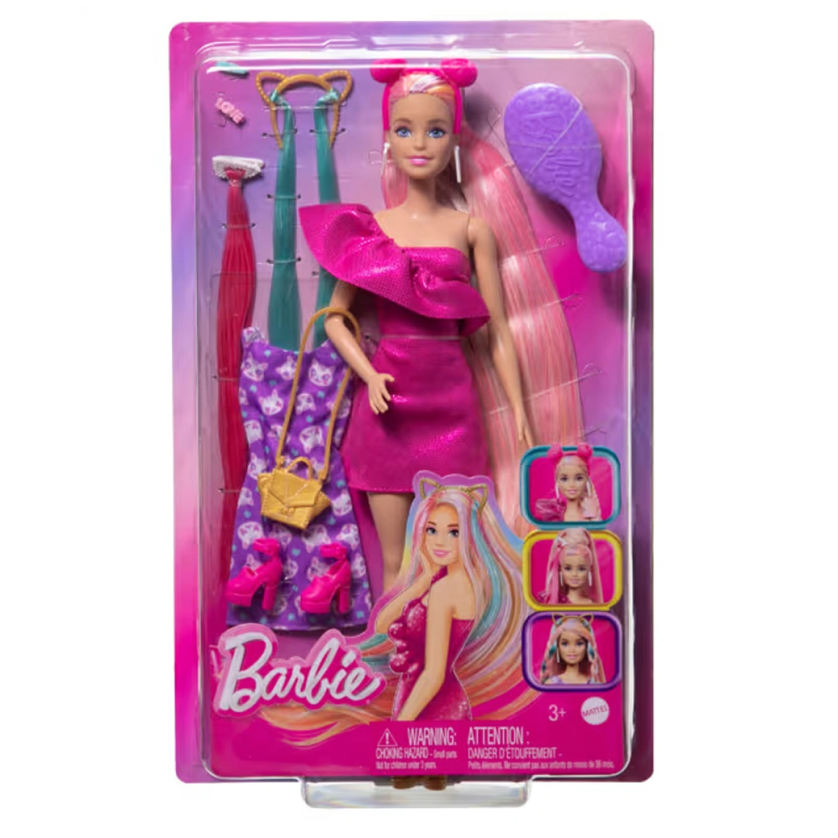 MATTEL BARBIE ΠΟΛΥΧΡΩΜΑ ΜΑΛΛΙΑ JDC85/HKT95