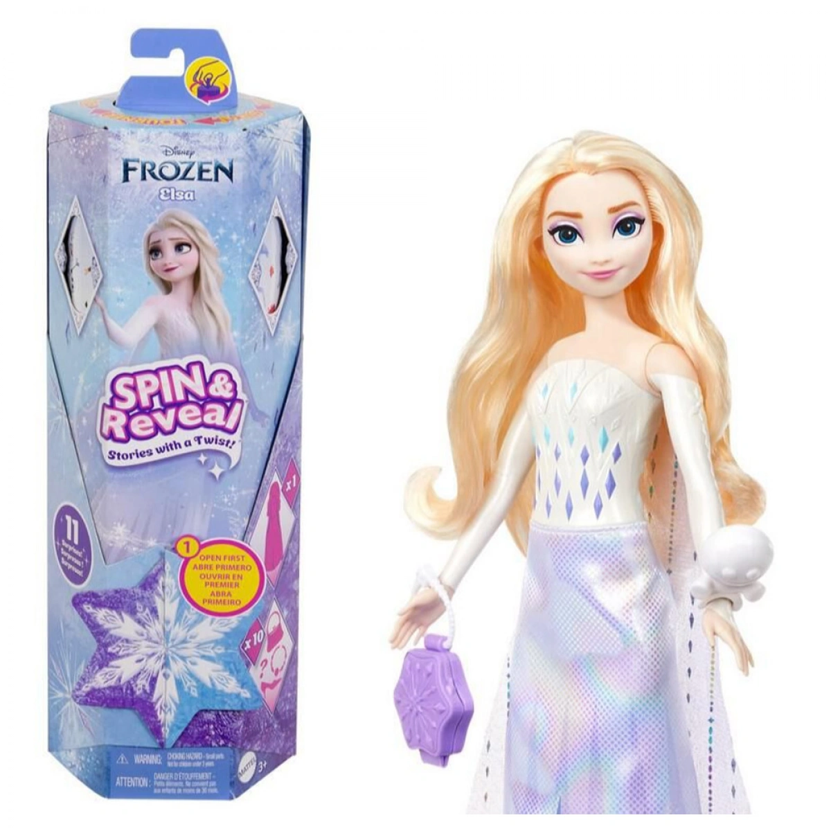 MATTEL FROZEN  SPIN AND REVEAL ELSA NO HTG25