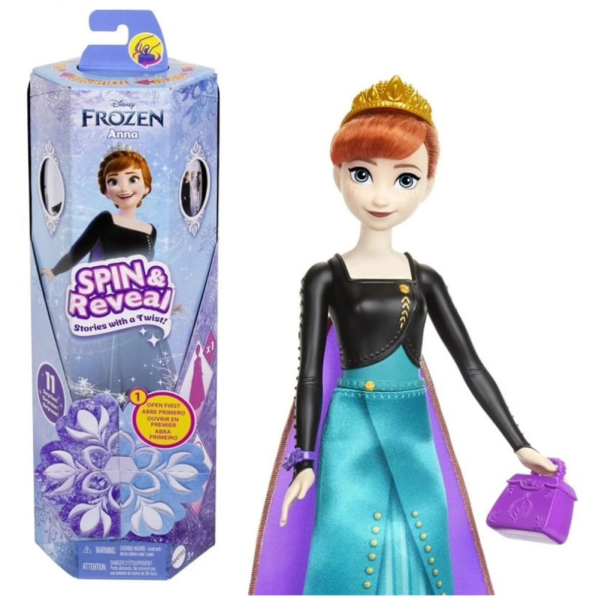 MATTEL FROZEN  SPIN AND REVEAL ANNA  NO HXD27