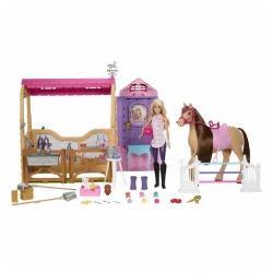 MATTEL BARBIE MYSTERIES - THE GREAT HORSE CHASE: ULTIMATE STABLE ΜΕ ΚΟΥΚΛΑ ΚΑΙ ΑΛΟΓΟ HXJ44
