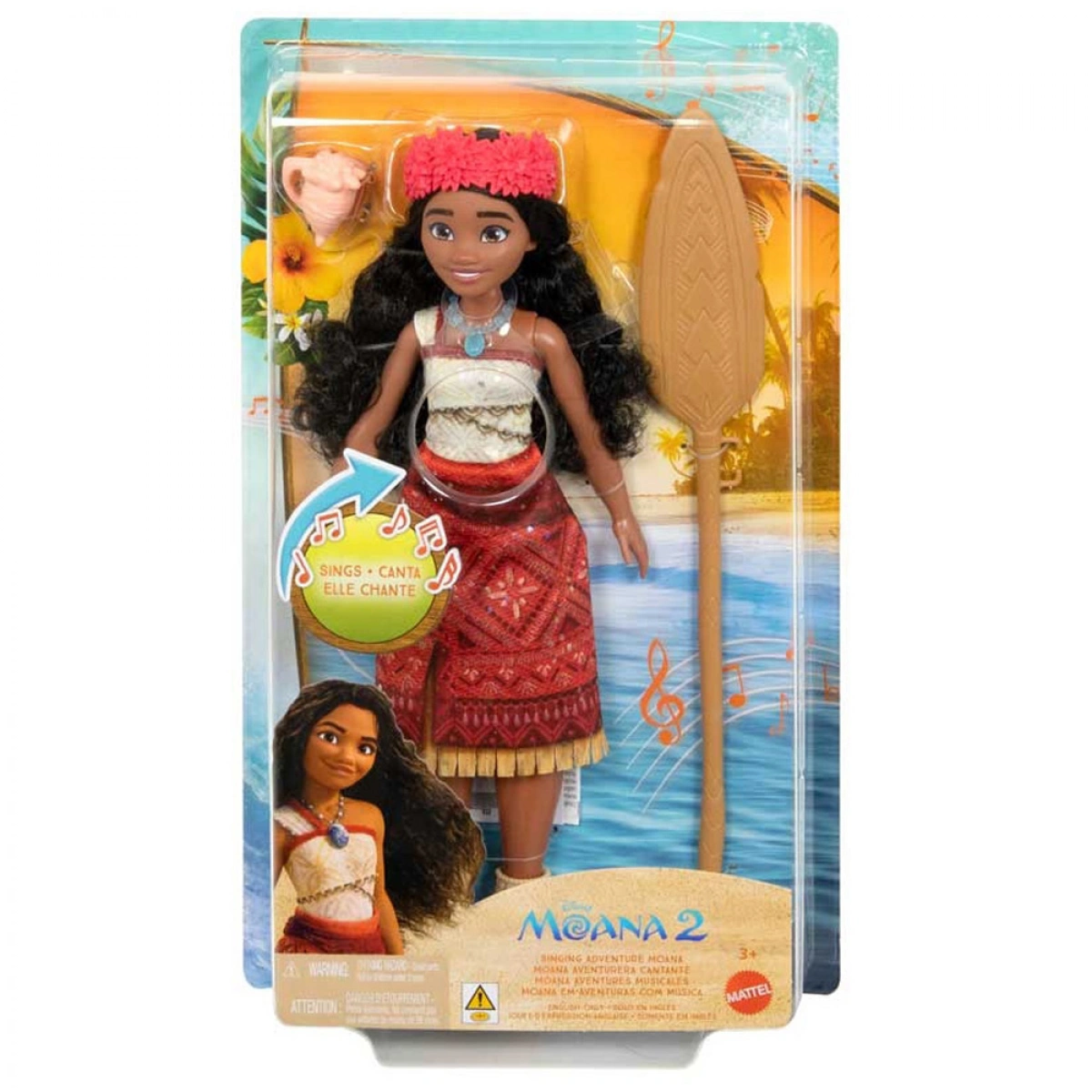 MATTEL DISNEY PRINCESS FD SINGING DOLL VAIANA JBT61