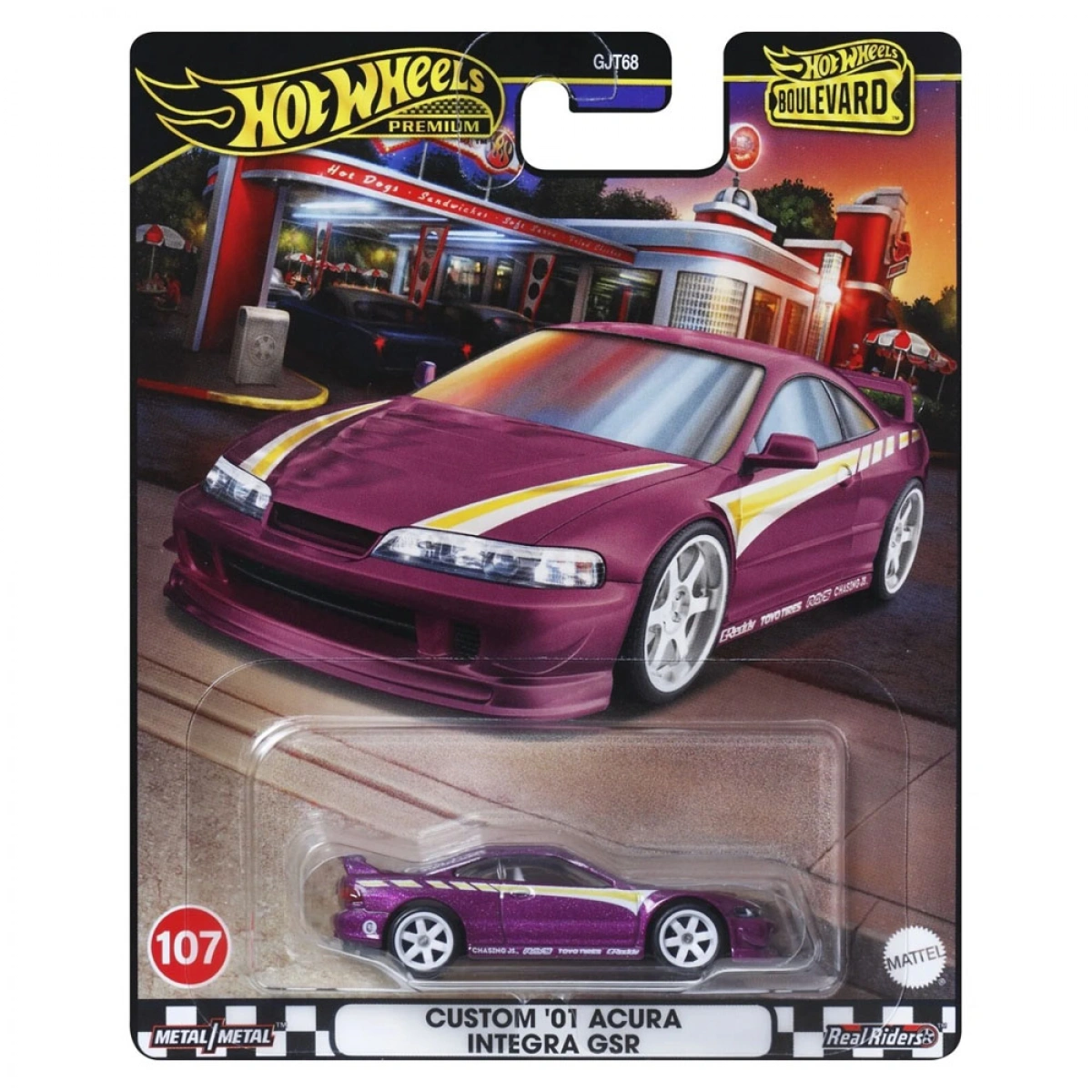 MATTEL HW PREMIUM - BOULEVARD CUSTOM 01 ACURA INTEGRA  GRSGJT68/HRT77