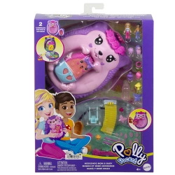 MATTEL POLLY POCKET ΤΡΕΝΤΙ ΤΣΑΝΤΑΚΙ HEDGEHOG MOM AND BABY Ι GKJ63/JBJ91