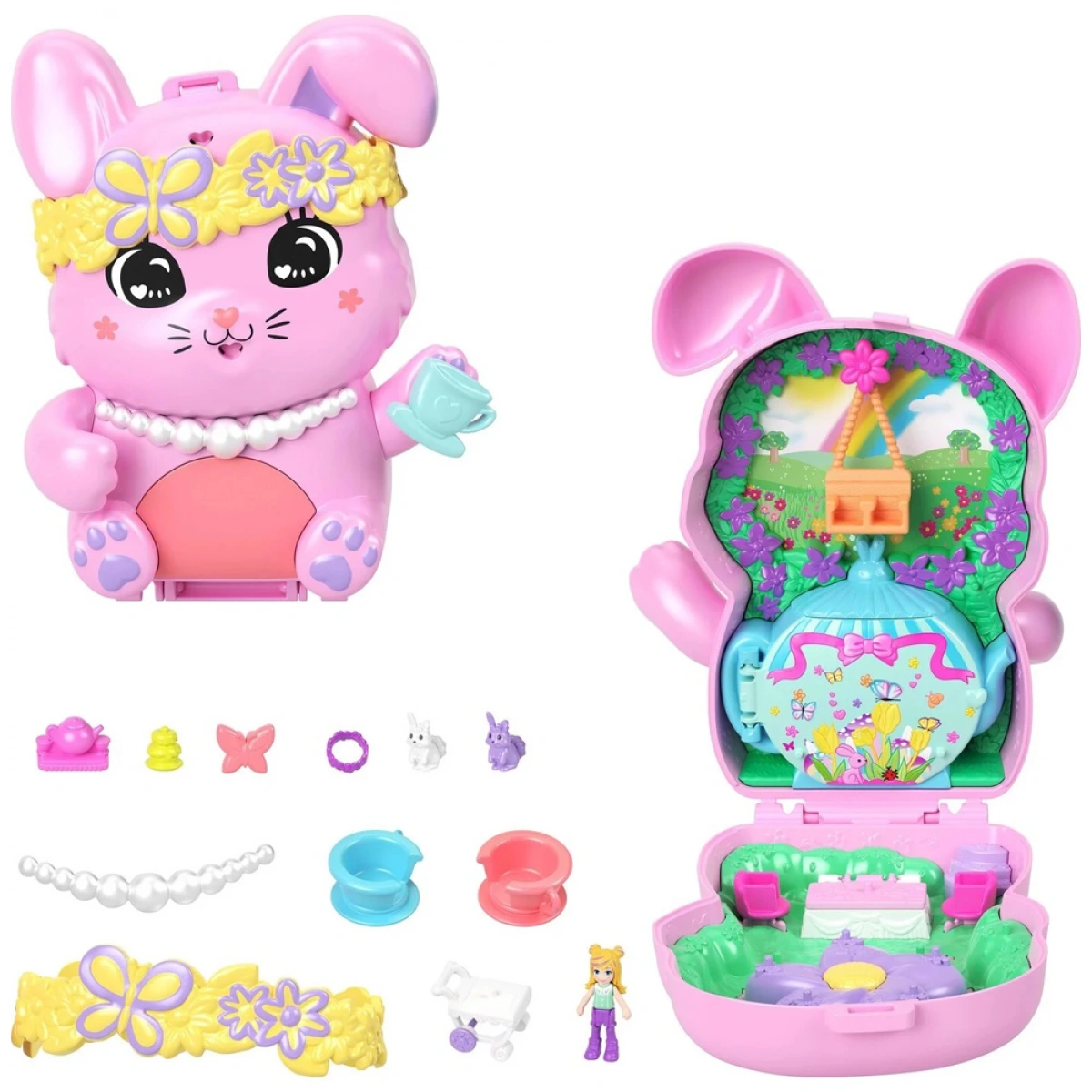 MATTEL POLLY POCKET TEA PARTY BUNNY JFG56/JCR40