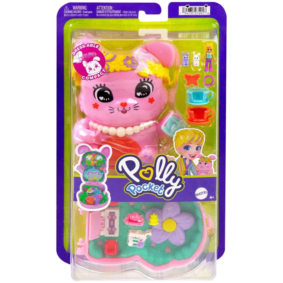 MATTEL POLLY POCKET TEA PARTY BUNNY JFG56/JCR40