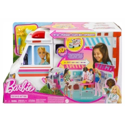 MATTEL BARBIE ΚΙΝΗΤΟ ΙΑΤΡΕΙΟ ΑΣΘΕΝΟΦΟΡΟ HKT79
