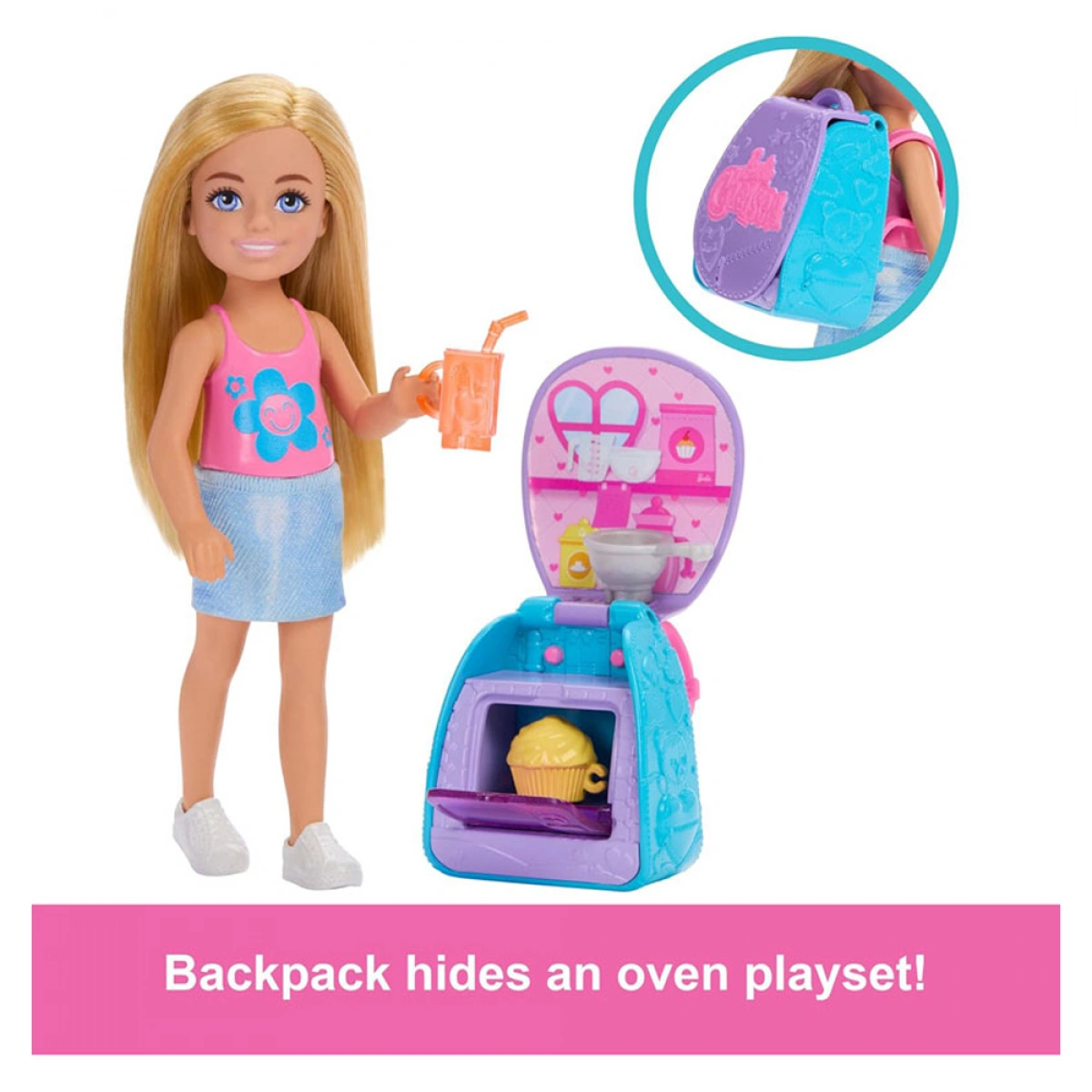 MATTEL BARBIE CHELSEA ΜΕ ΣΑΚΙΔΙΟ JBF46