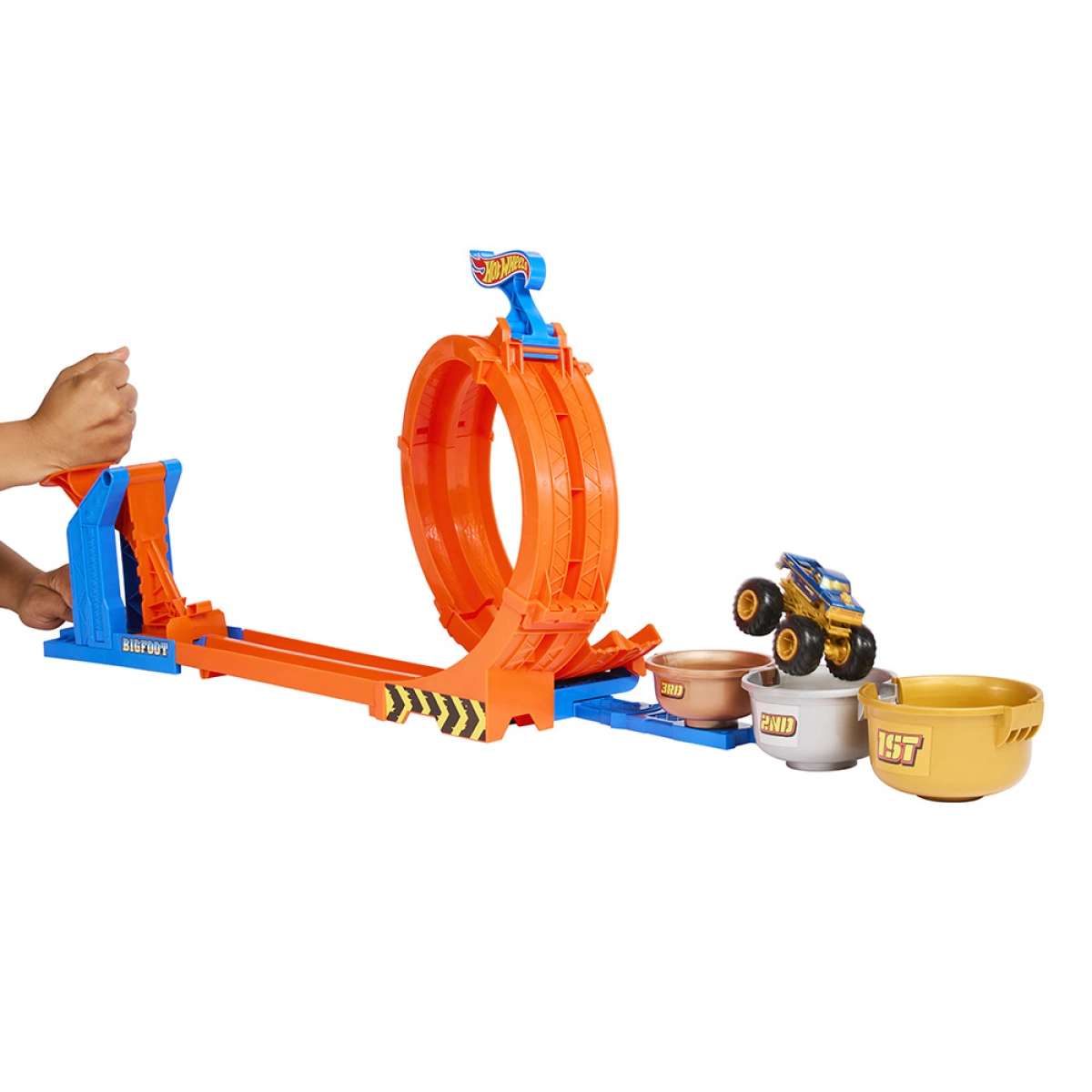 MATTEL HOT WHEELS MONSTER TRUCKS ΔΙΕΚΔΙΚΗΣΗ ΚΥΠΕΛΟΥ CHALLENGE PLAYSET ΟΧΗΜΑ BIGFOOT JBX64