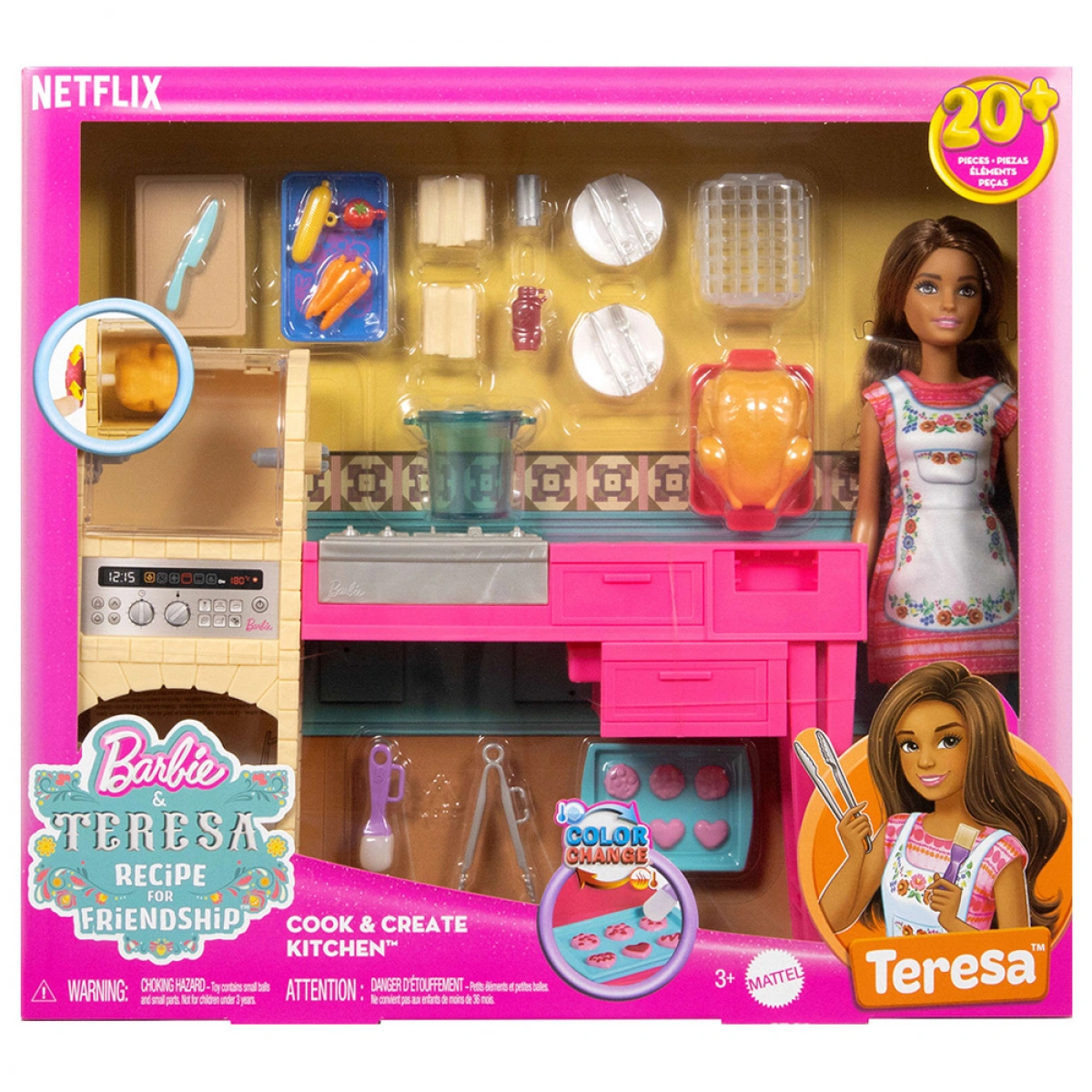 MATTEL BARBIE TERESA KITCHEN PLAYSET JCT06
