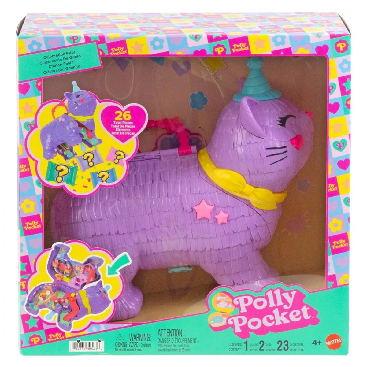 MATTEL POLLY POCKET CELEBRATION KITTY JFT90