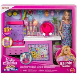 MATTEL BARBIE BEACH PLAYSET /TREATS & GAME BOOTH JFV67