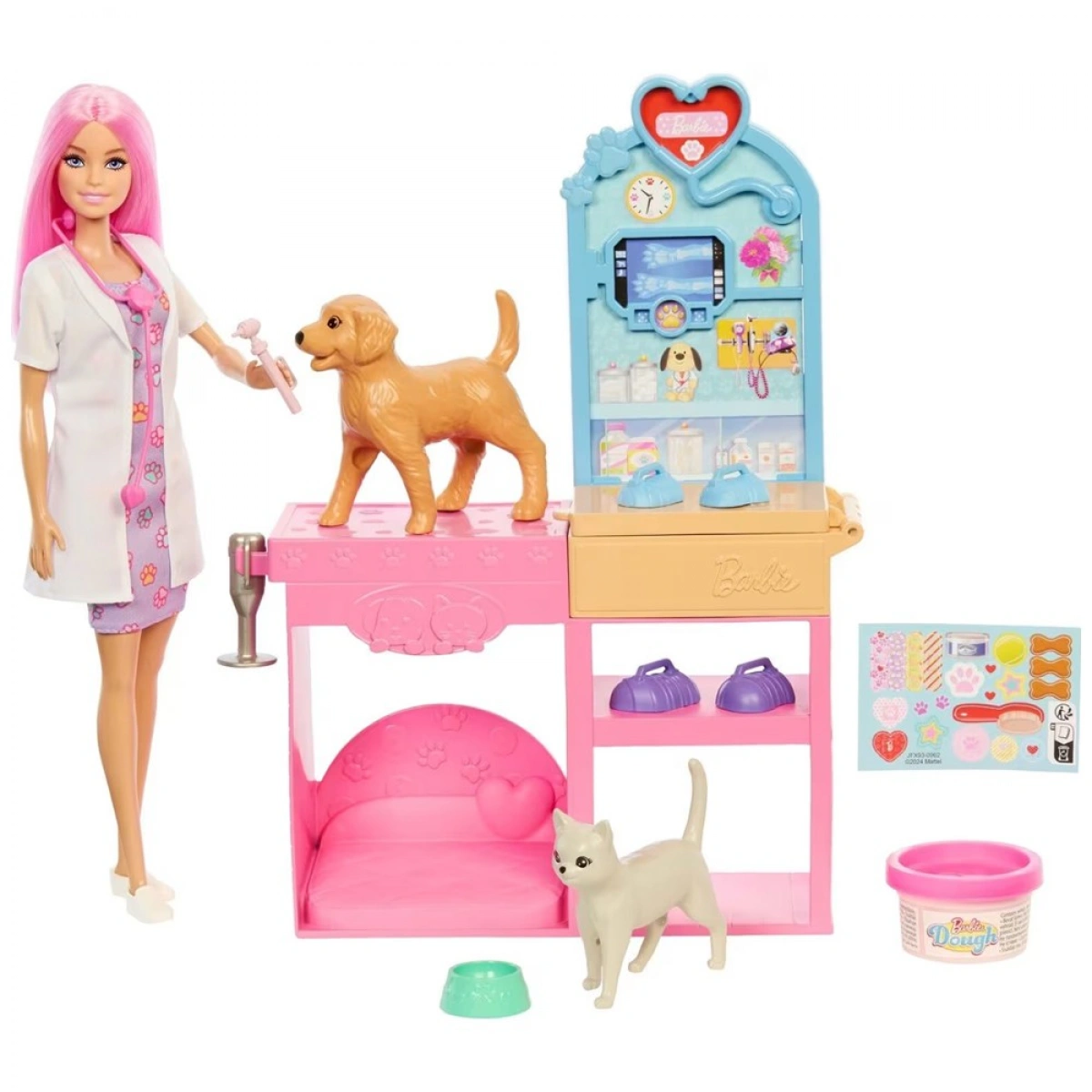 MATTEL BARBIE FAST CAST PET VET CLINIC JFX93