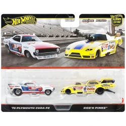 MATTEL HOT WHEELS PREMIUM ΣΕΤ ΤΩΝ 2 - '72 PLYMOUTH CUDA FC & ROB'N PINKS HBL96/HBL01