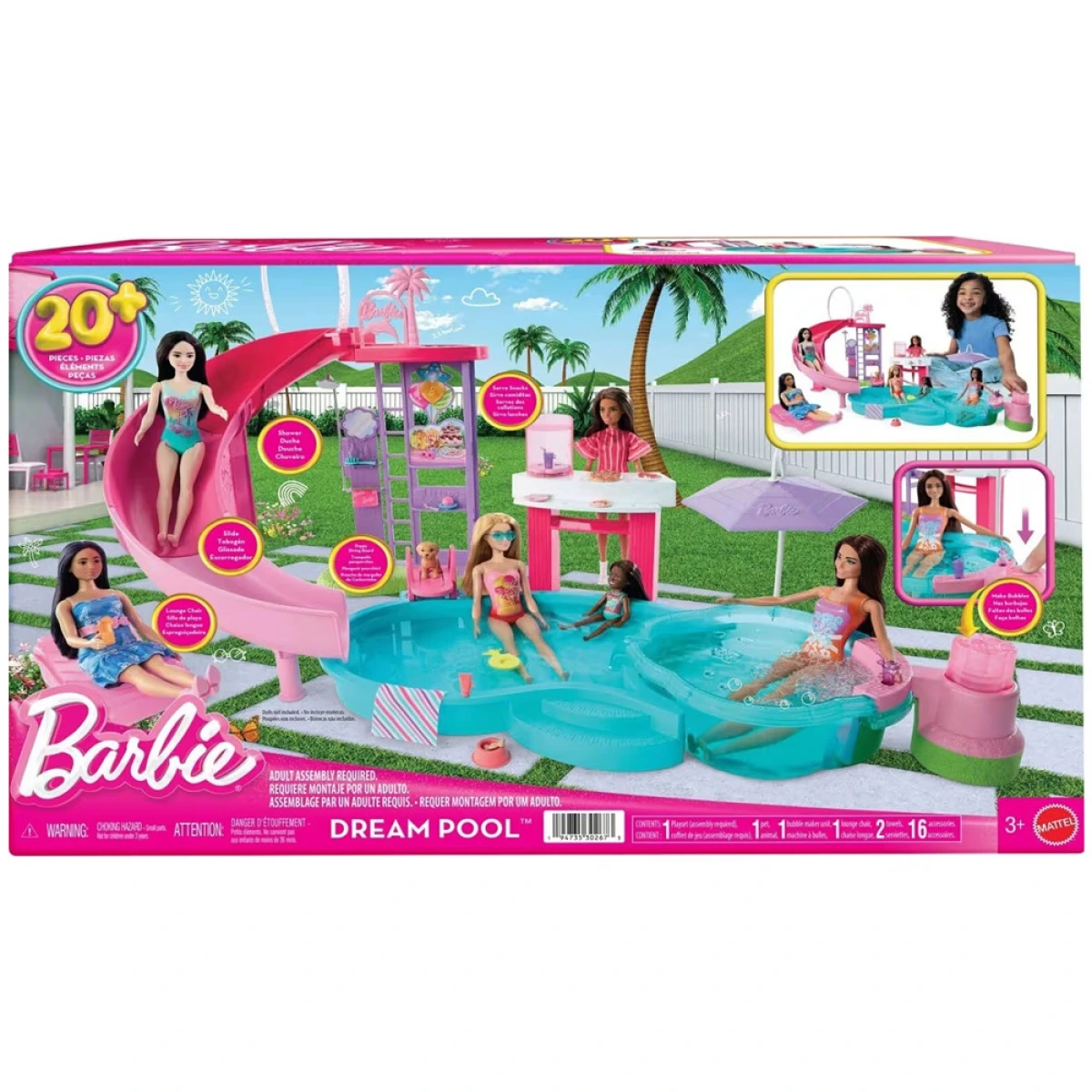 MATTEL BARBIE ΟΝΕΙΡΕΜΕΝΗ ΠΙΣΙΝΑ JFP01