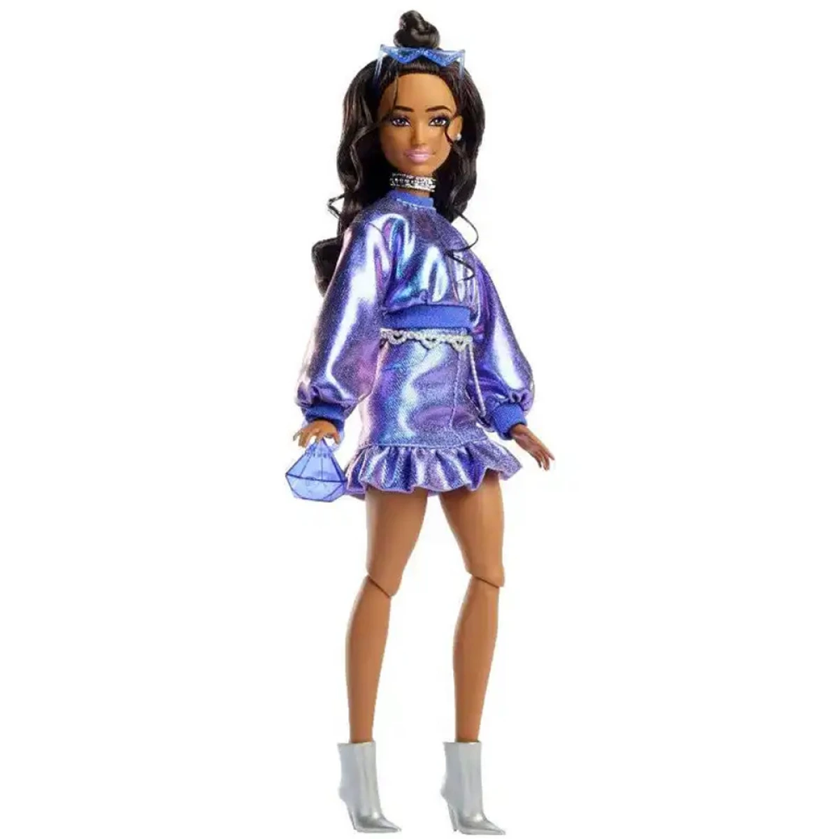 MATTEL BARBIE DELUXE FASHIONISTAS - METALLIC ΜΠΛΕ ΣΥΝΟΛΟ JFP42