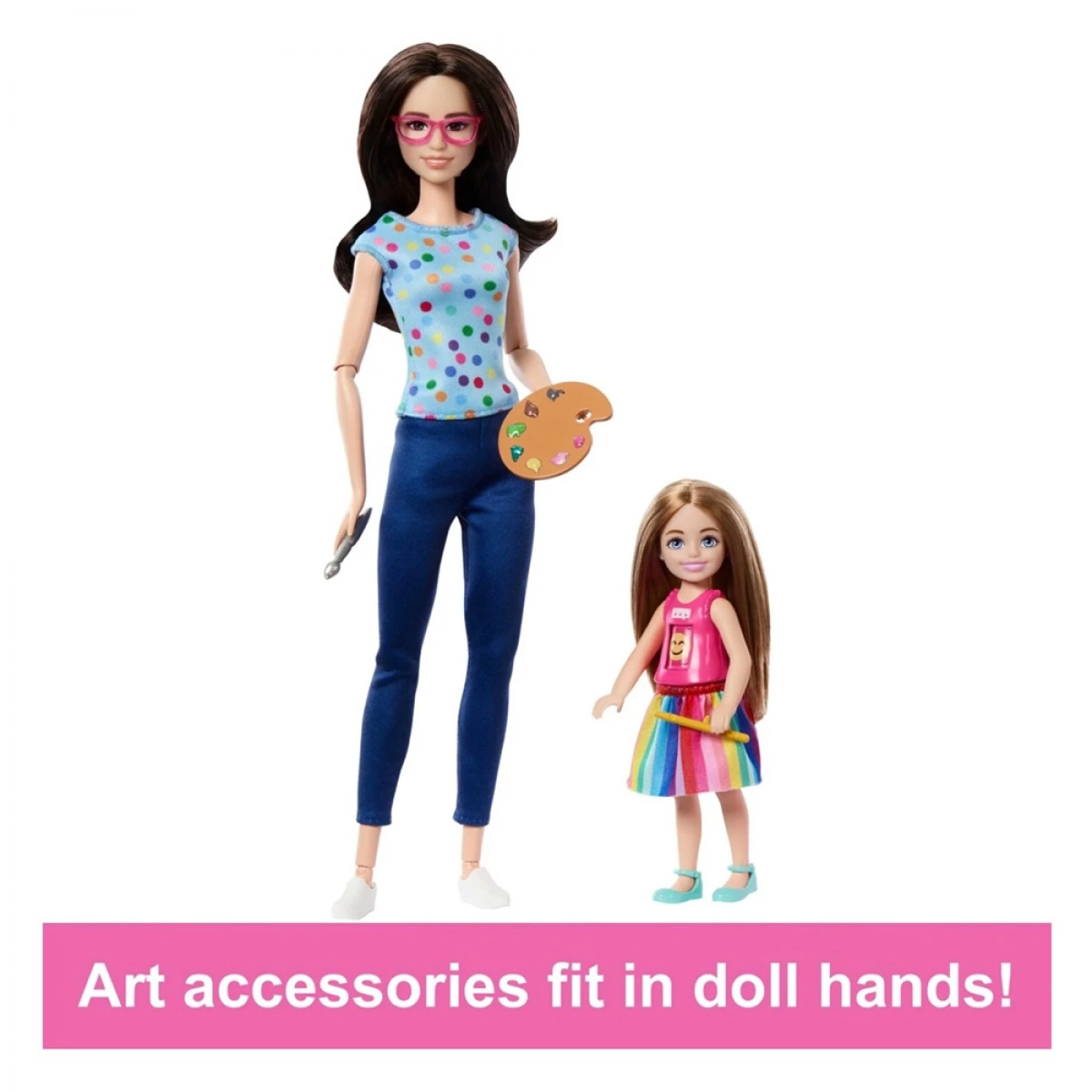 MATTEL BARBIE & CHELSEA ΔΑΣΚΑΛΑ ΚΑΛΛΙΤΕΧΝΙΚΩΝ HRG48