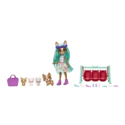 MATTEL ENCHANTIMALS BABY BEST FRIEND CRIZIA CORGI & SHOW HLK83/HLK86