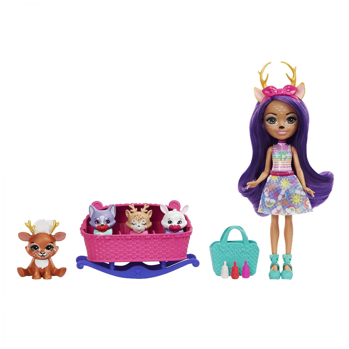 MATTEL ENCHANTIMALS BABY BEST FRIEND DANESSA DEER & SPRINT HLK83/HLK84