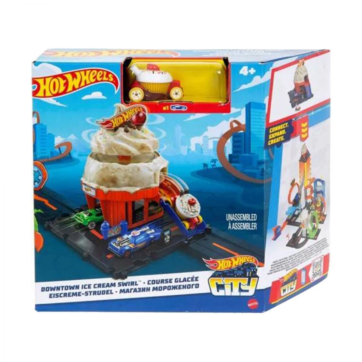 MATTEL HOT WHEELS ΠΙΣΤΕΣ CITY DOWNTOWN ICE CREAM SWIRL HDR24/HKX38