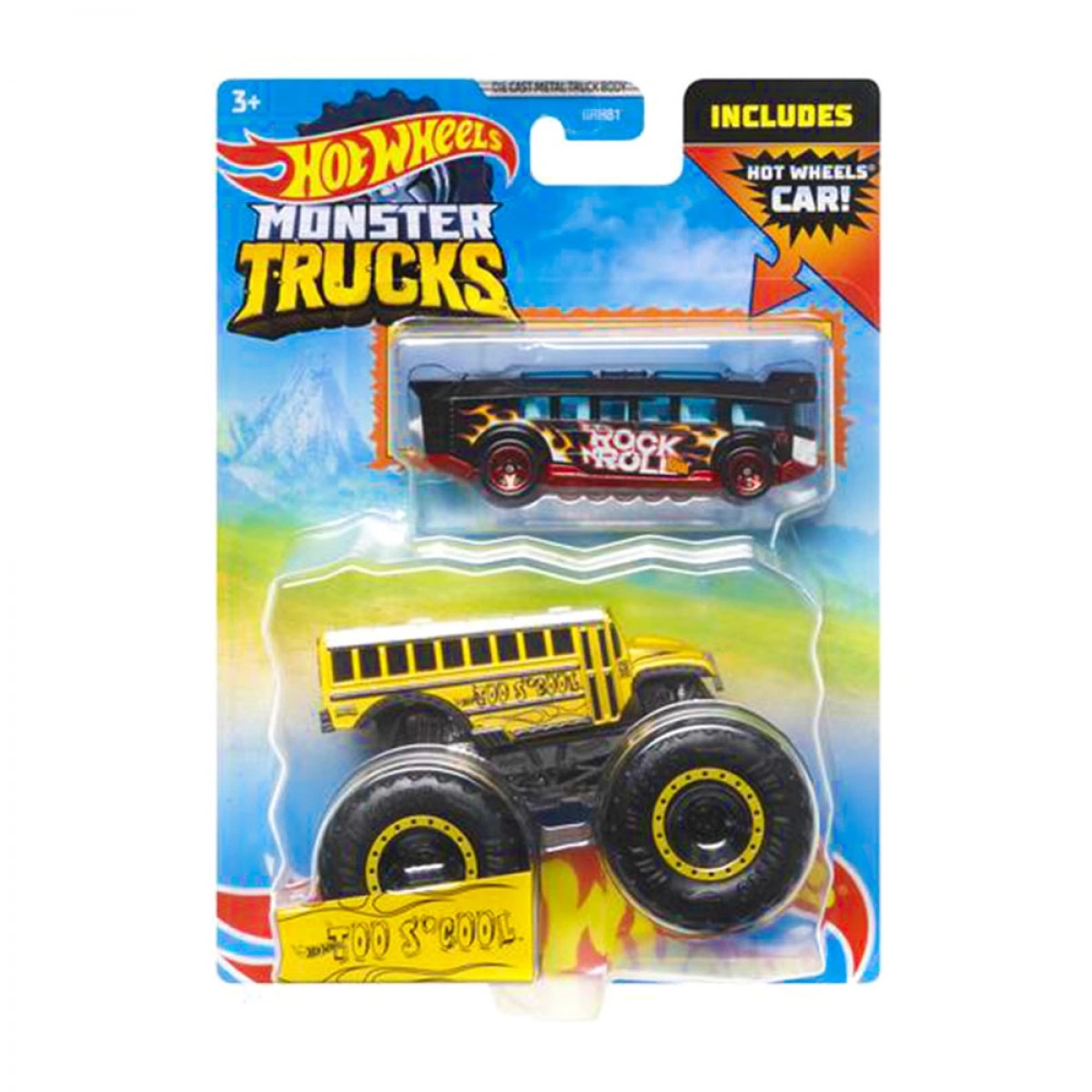 MATTEL HOT WHEELS ΟΧΗΜΑΤΑ MONSTER TRUCKS ΜΕ ΑΥΤΟΚΙΝΗΤΑΚΙ GRH81