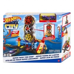 MATTEL HOT WHEELS ΠΙΣΤΑ CITY ΜΕ ΠΕΡΙΣΤΡΕΦΟΜΕΝΕΣ ΡΟΔΕΣ HDP02