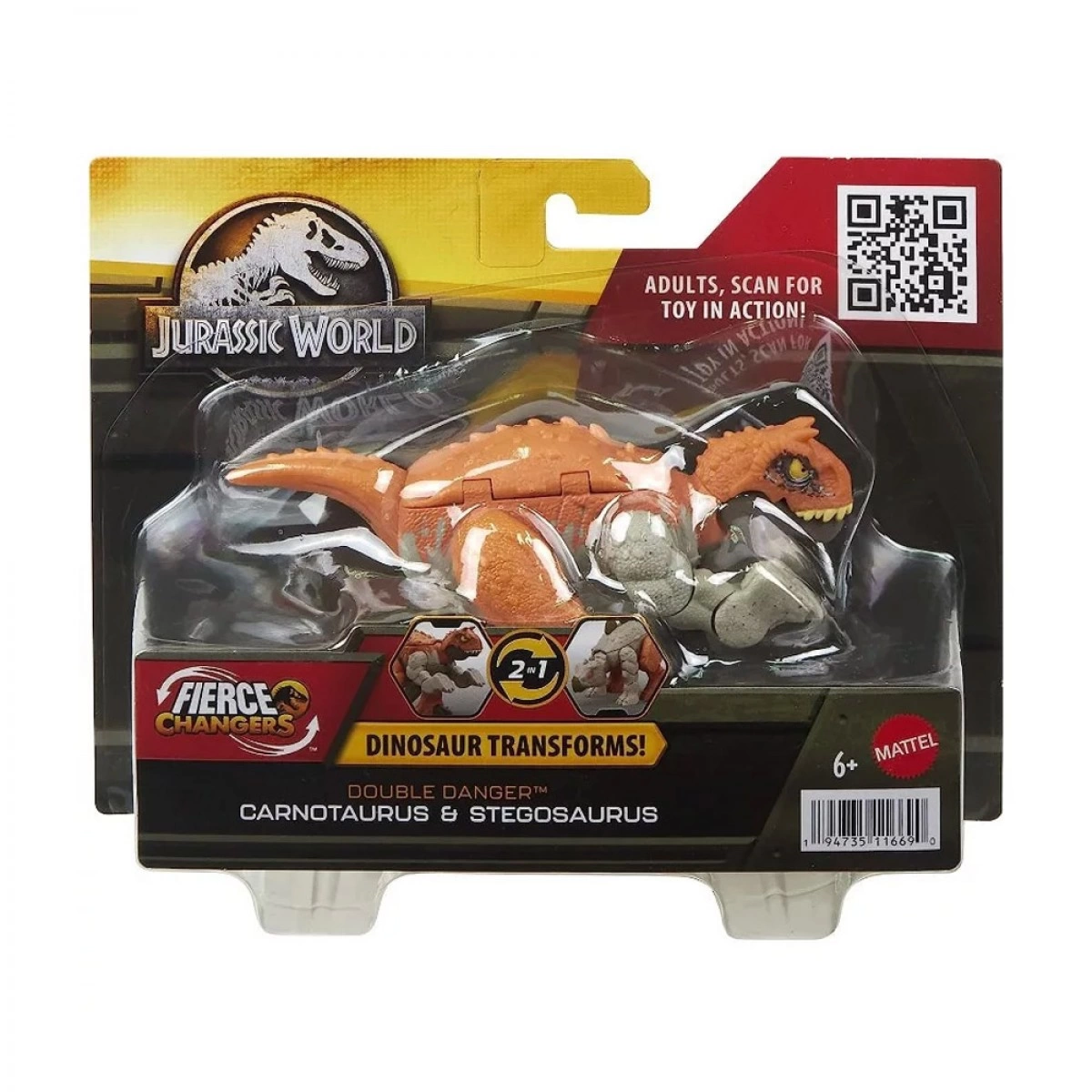 MATTEL JURASSIC WORLD 2 ΣΕ 1 CARNOTAURUS & STEGOSAURUS HLP05/HLP07