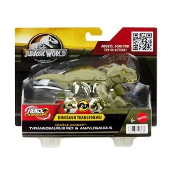 MATTEL JURASSIC WORLD 2 ΣΕ 1 TYRANNOSAURUS & ANKYLOSAURUS HLP05/HLP08