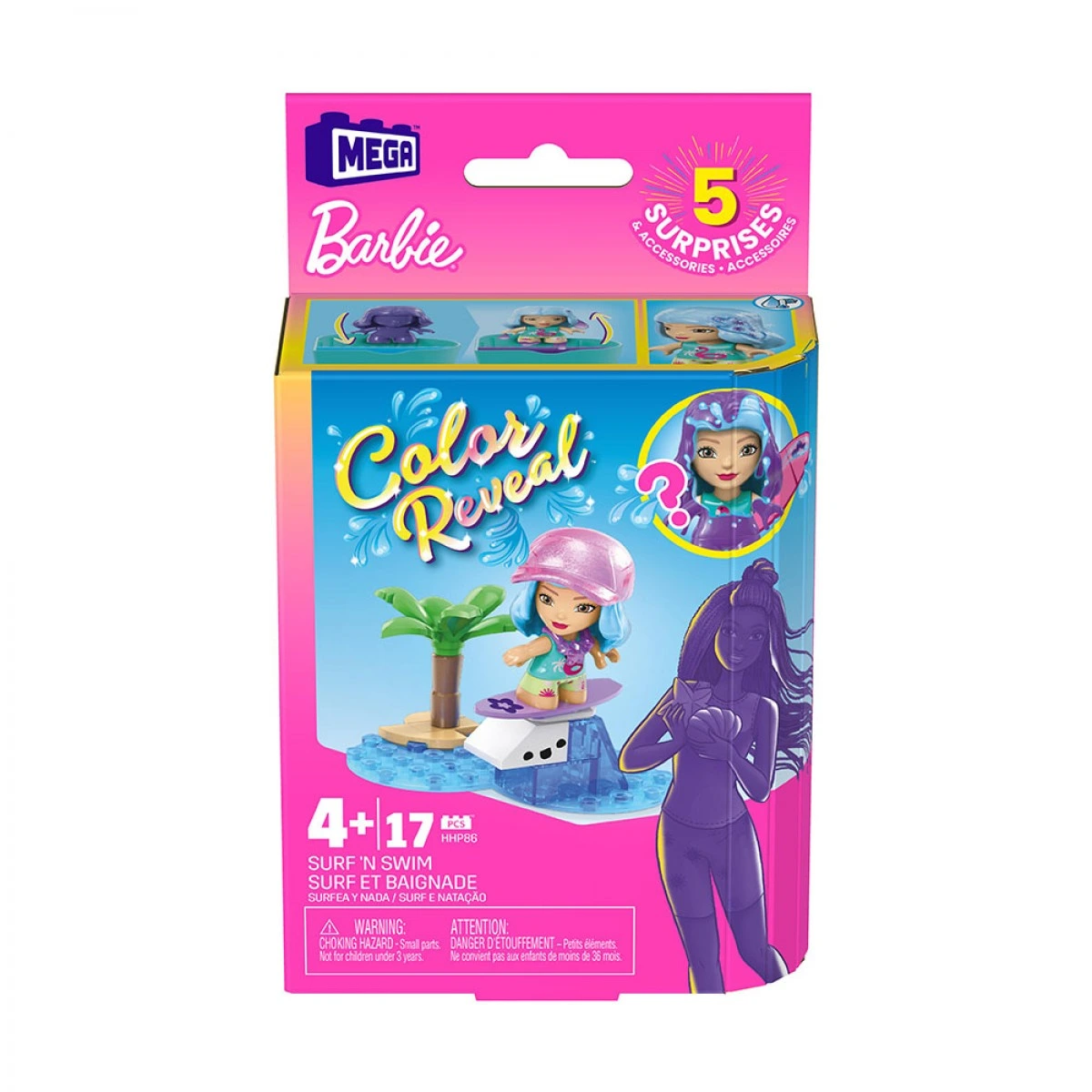 MATTEL MEGA BARBIE COLOR REVEAL HHP85/HHP86