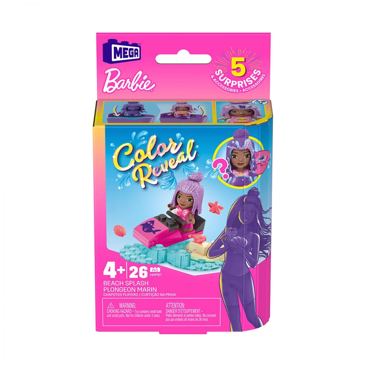 MATTEL MEGA BARBIE COLOR REVEAL HHP85/HHP87