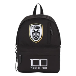MUST ΤΣΑΝΤΑ ΠΛΑΤΗΣ MONOCHROME CLASSIC ΜΑΥΡH ΜΕ ΓΚΡΙ PAOK 100 130257