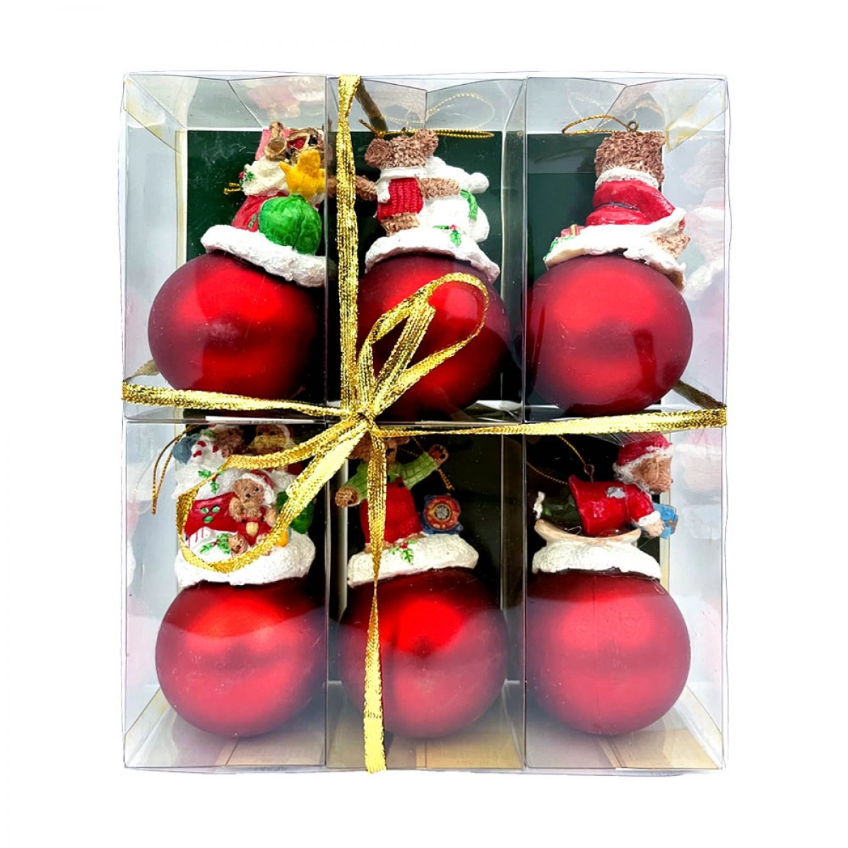 OEM CHRISTMAS BALLS SET OF 6 PIECES OF 10 CM (PRICE OF SIX) 14536-1