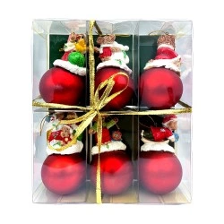 OEM CHRISTMAS BALLS SET OF 6 PIECES OF 10 CM (PRICE OF SIX) 14536-1