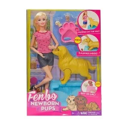 KIDER TOYS ΚΟΥΚΛΑ HAYLEY ΜΕ ΣΚΥΛΑΚΙ ΚΑΙ ΚΟΥΤΑΒΙΑ HB029