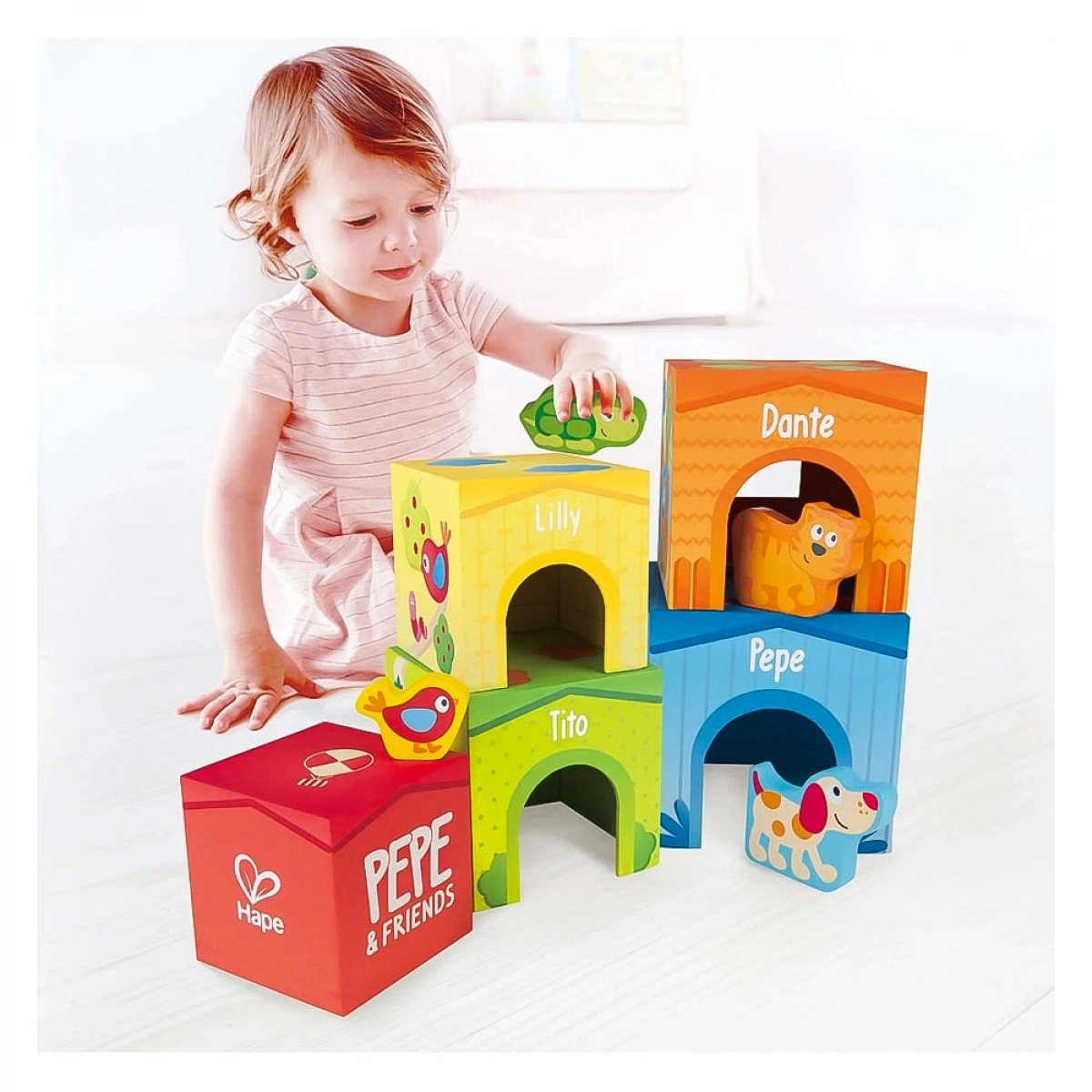 HAPE EARLY PEPE & FRIENDS ΠΥΡΓΟΣ ΜΕ ΖΩΑΚΙΑ E0451