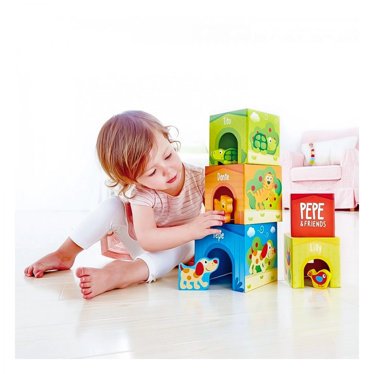HAPE EARLY PEPE & FRIENDS ΠΥΡΓΟΣ ΜΕ ΖΩΑΚΙΑ E0451