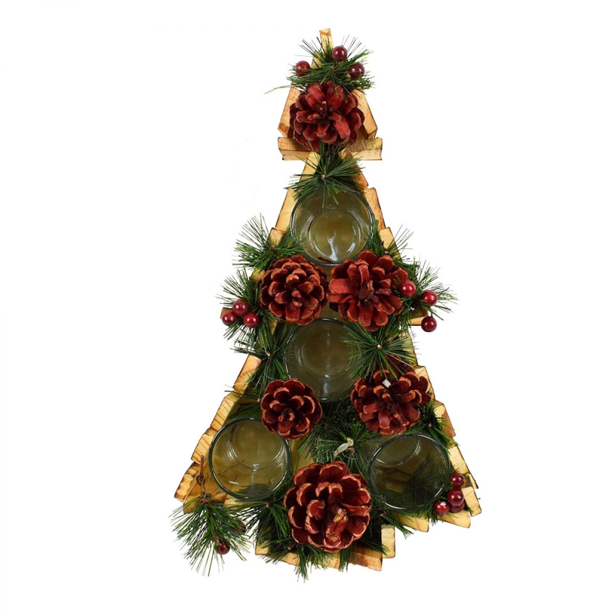 OEM CANDLE HOLDER WOODEN SHAPE FIR 4734