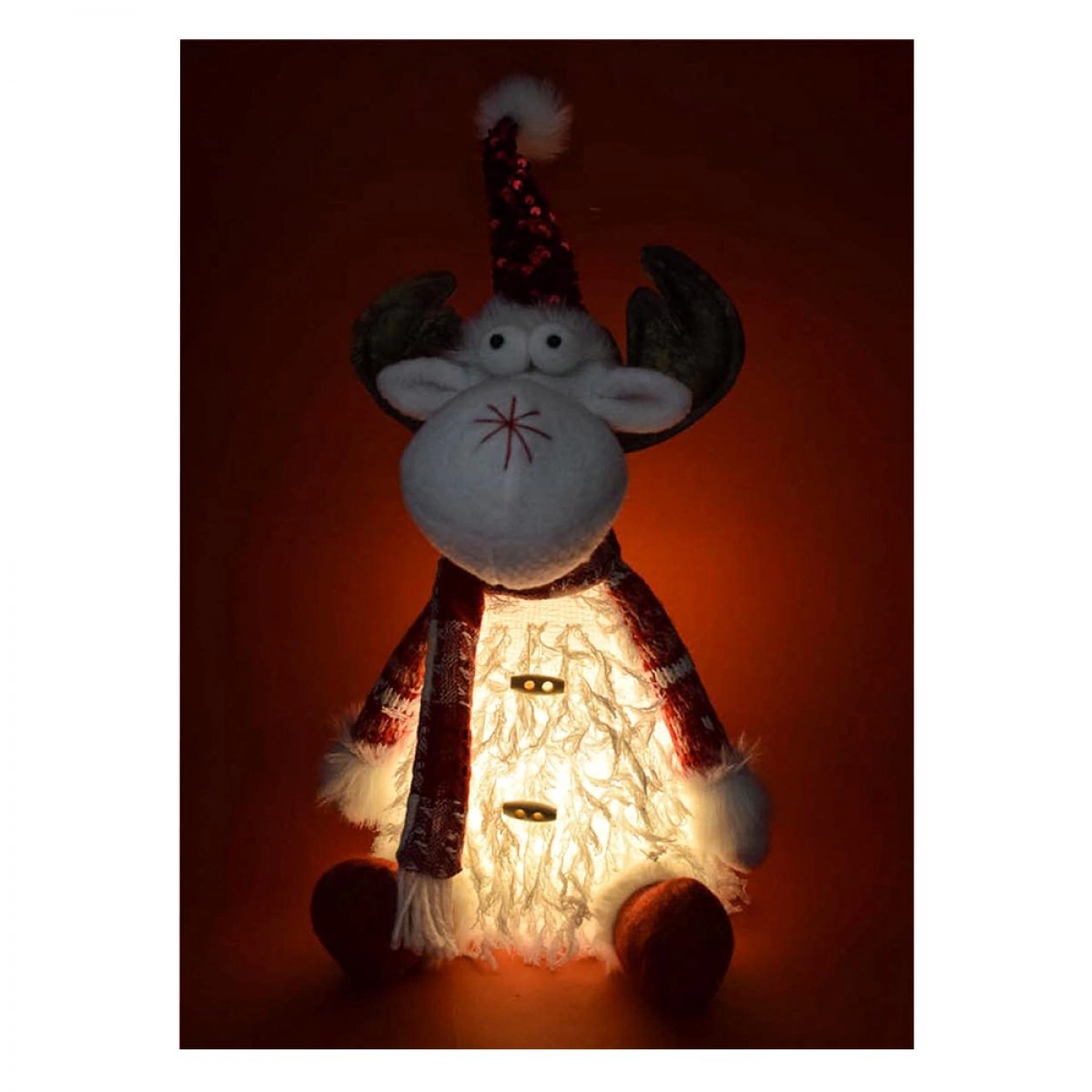 OEM CHRISTMAS STUFFED DOLL WITH LIGHT 4630 (3 CHOICES)