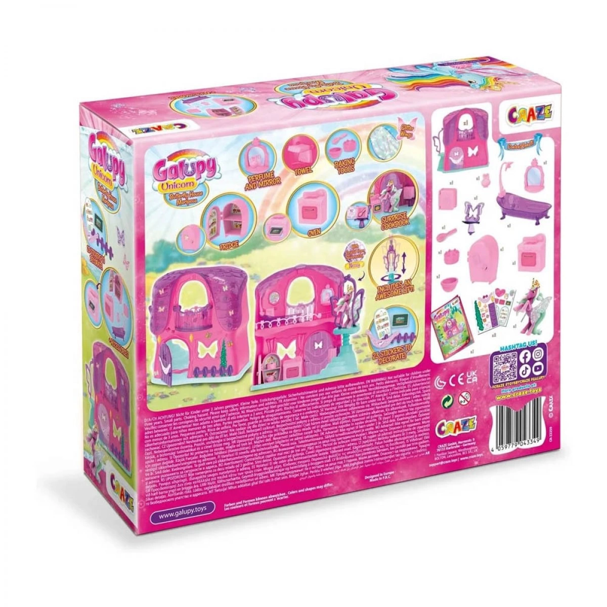 CRAZE MARIPOSA HOUSE  ΜΕ ΦΙΓΟΥΡΑ & ΑΞΕΣΟΥΑΡ UNICORN GALUPY/2 CRZ43349
