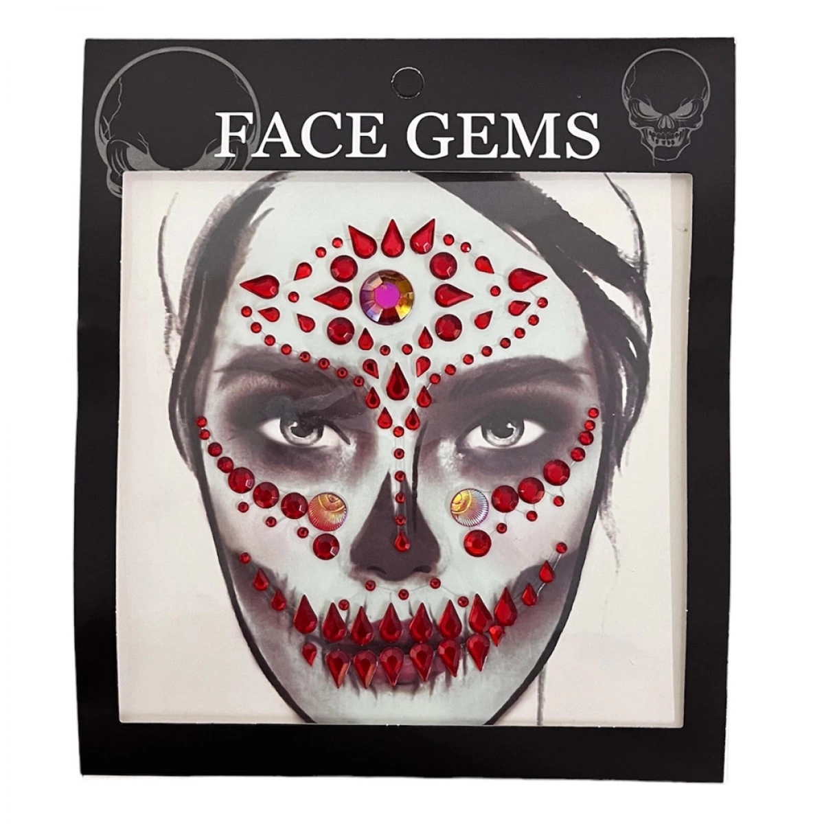 CARNAVALISTA FACE GEMS - FACE STICKERS (RED) 2459