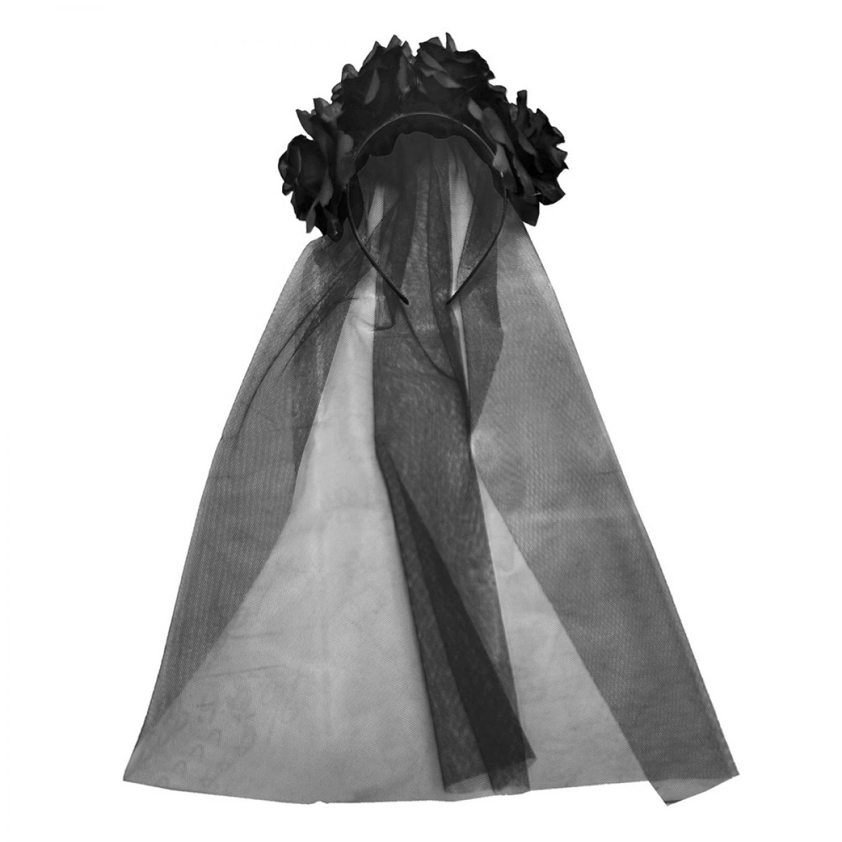CARNAVALISTA STEAKER WITH BLACK FLOWERS AND VEIL 3-2385