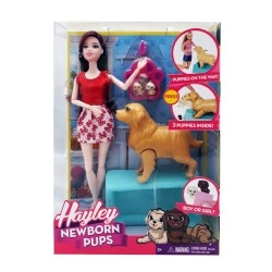 KIDER TOYS ΚΟΥΚΛΑ HAYLEY ΜΕ ΣΚΥΛΑΚΙ ΚΑΙ ΚΟΥΤΑΒΙΑ HB029